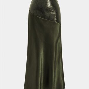 Commense Asymmetrical Dark Green Skirt